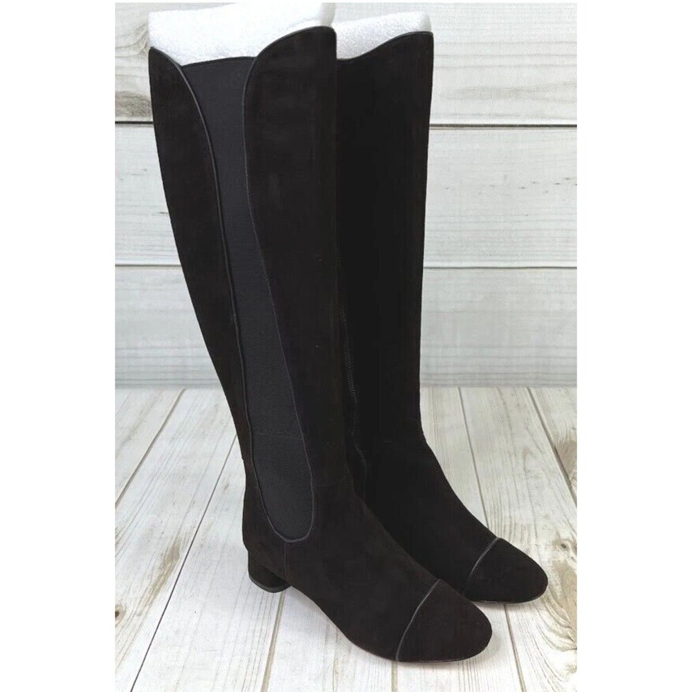 New Leon Max Women's Dark Brown Kiva Suede Stretch Boots Size 10M